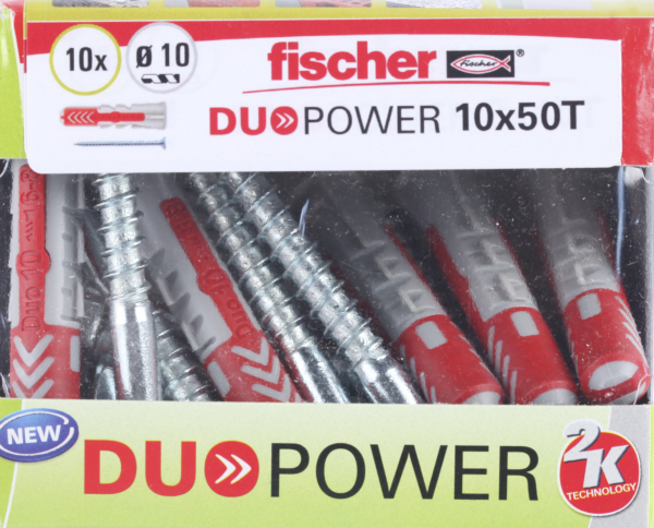10 tacos + tornillos multimaterial FISCHER DUOPOWER , ø 10 x L. 50 mm 10 tacos + tornillos multimaterial FISCHER DUOPOWER , ø 10 x L. 50 mm