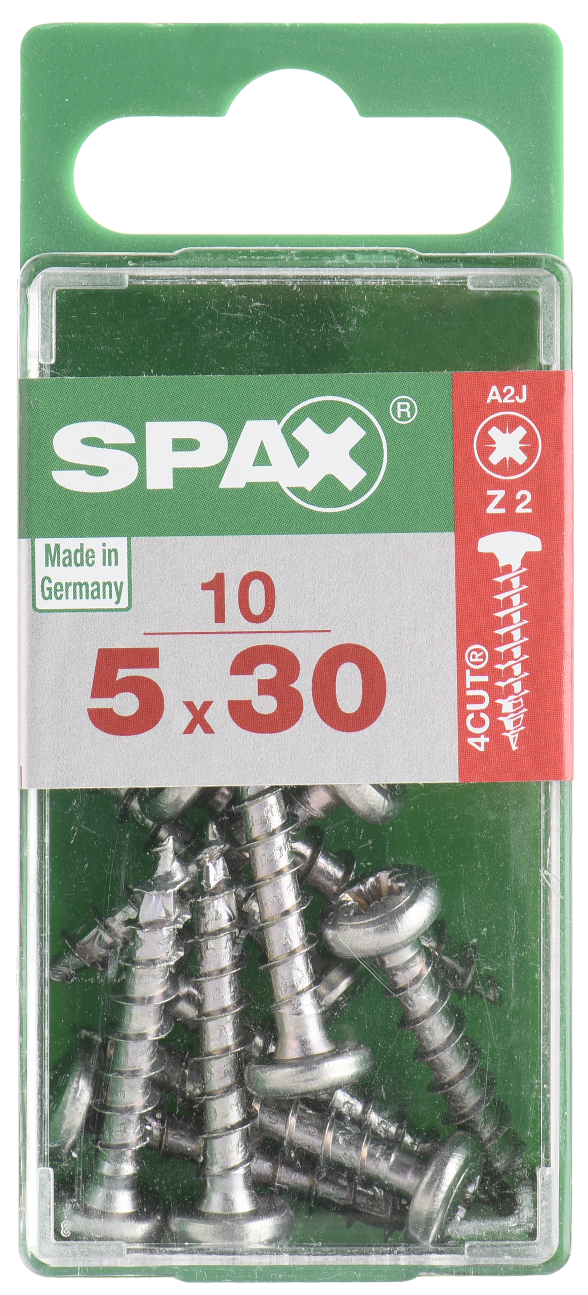10 tornillo SPAX t-star+ con cabeza redonda, ø 5mm y 30 mm