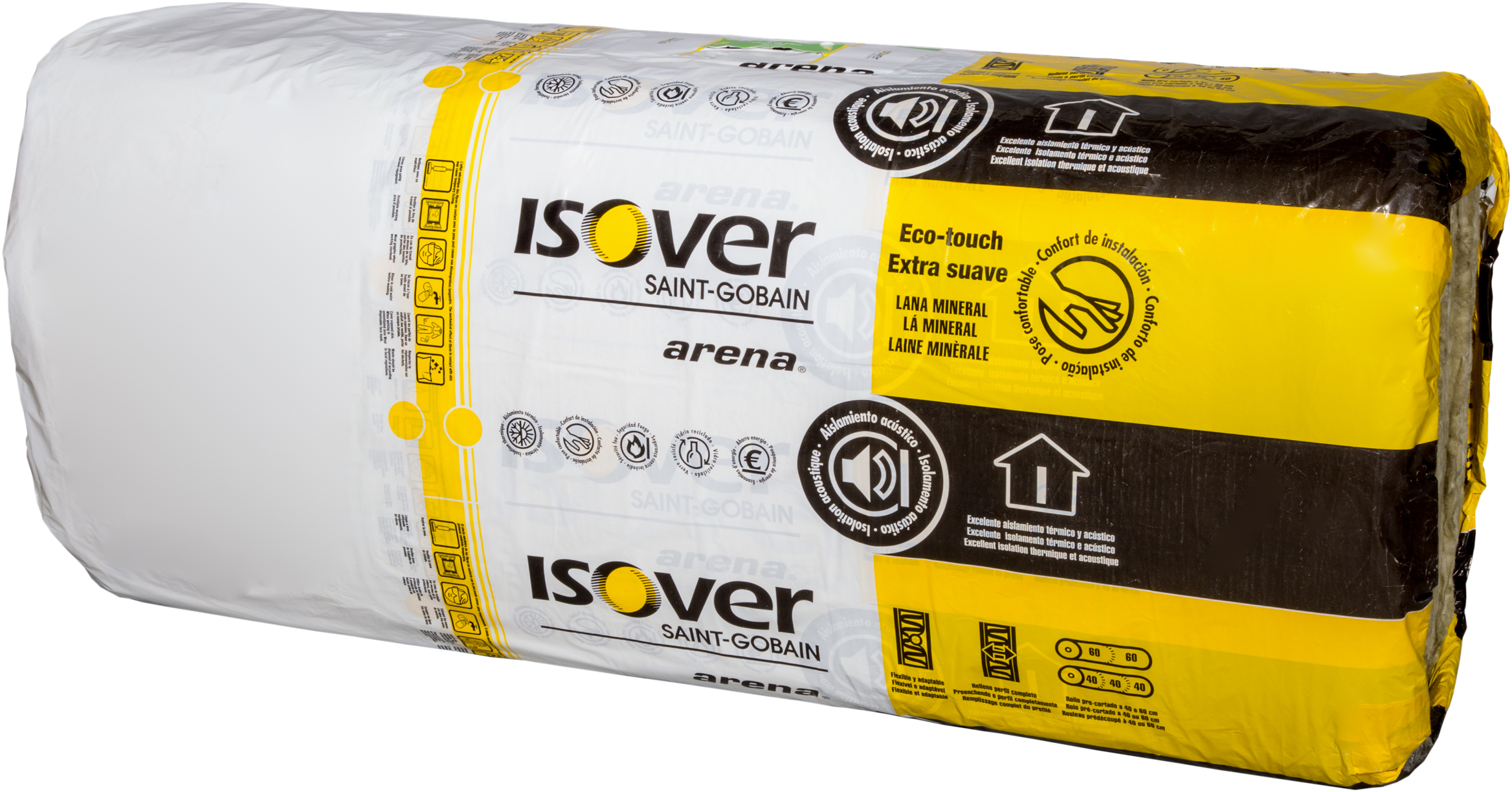 16 uds paneles Fibra de vidrio ISOVER ARENA APTA Espesor 65mm 1,35x4m R=1,91