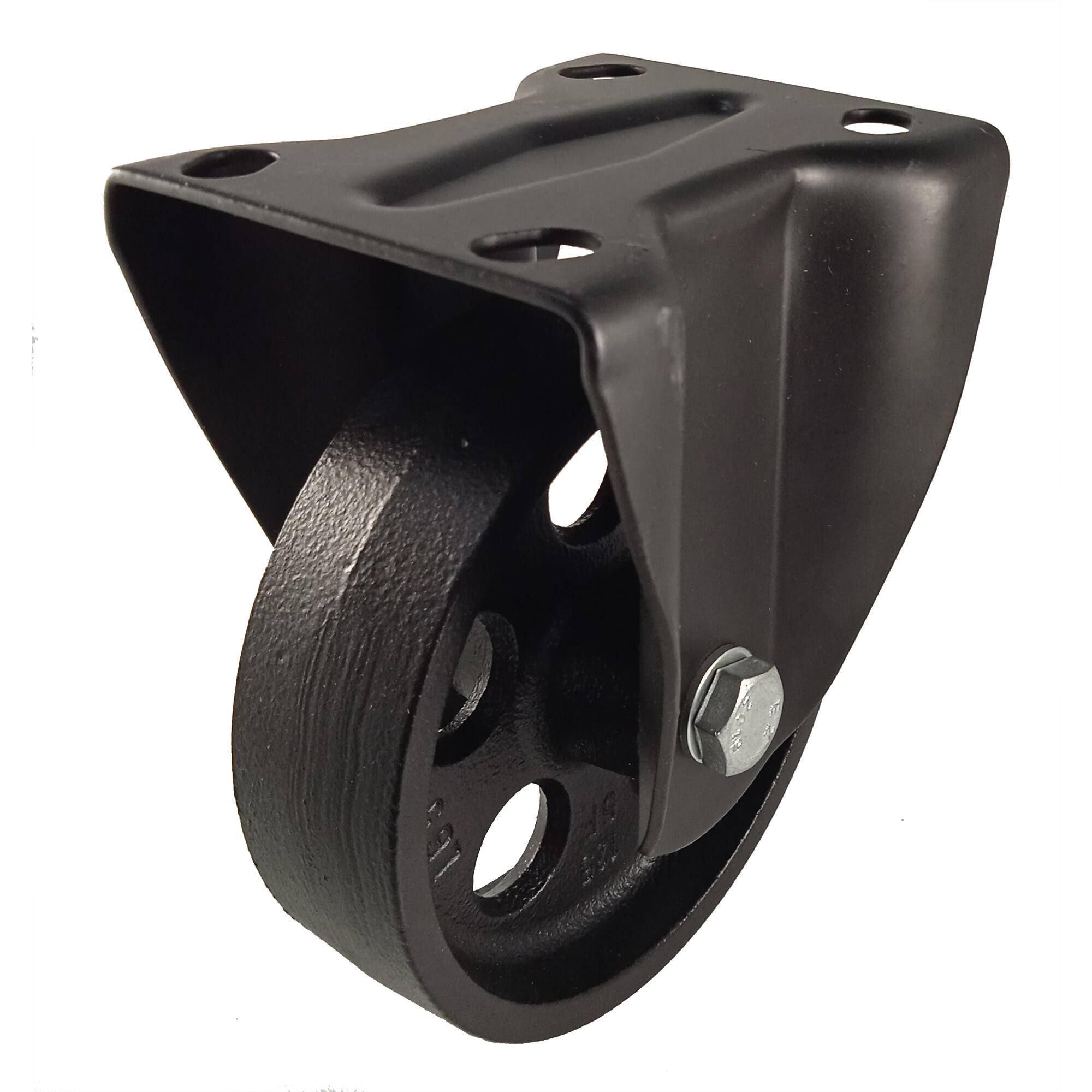 1 rueda fija con placa , ø 125 mm, peso max. 200 Kg