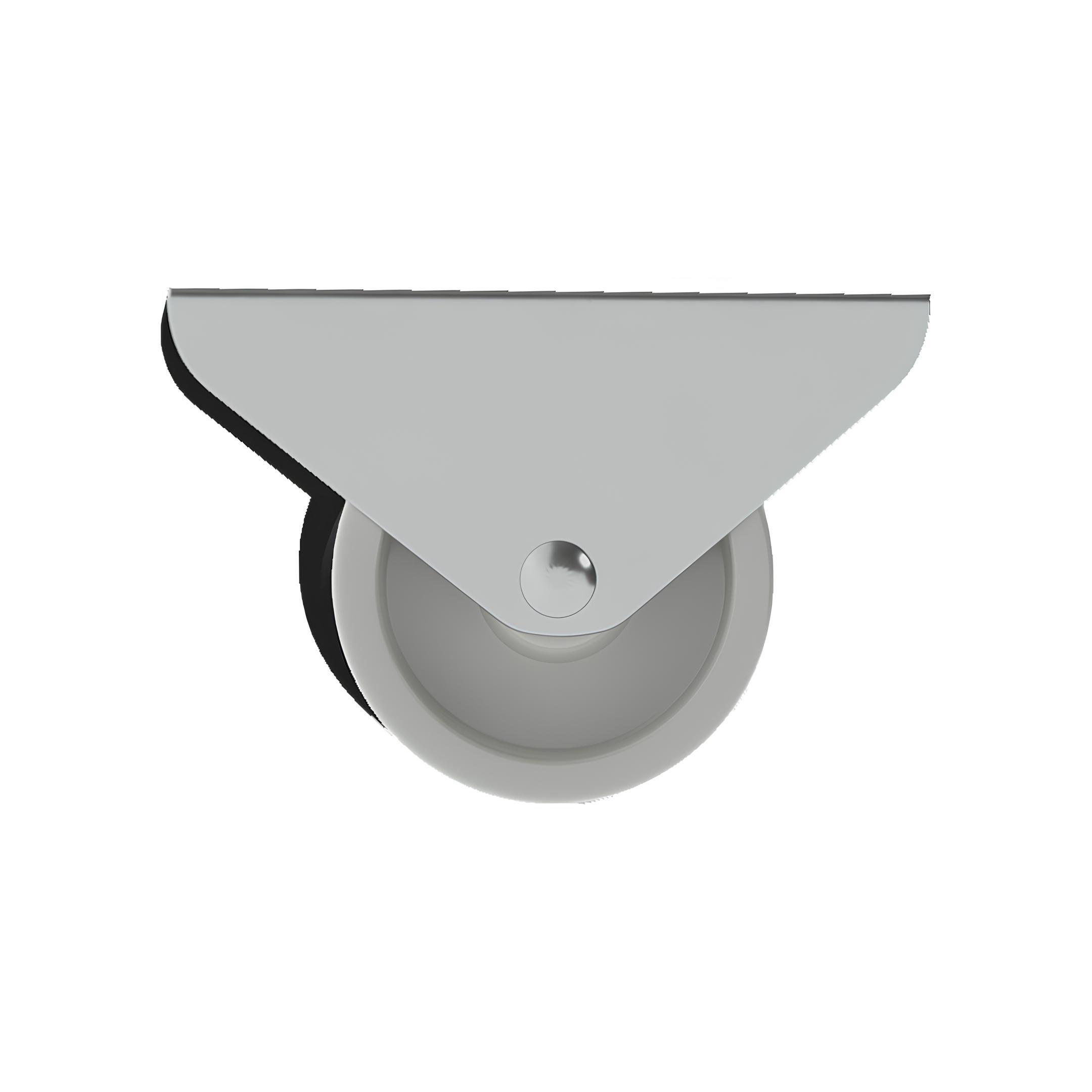 1 rueda fija con placa , ø 13 mm, peso max. 10 Kg