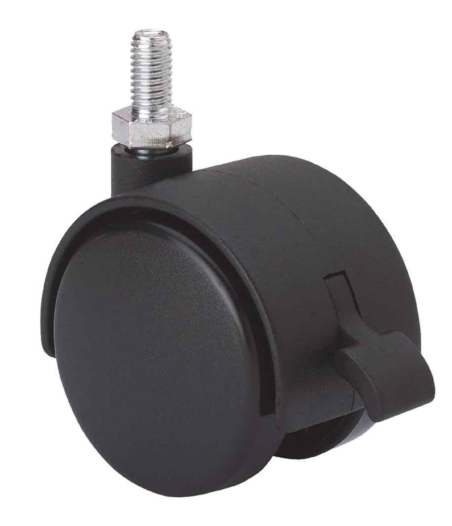 1 rueda giratoria sin freno con varilla roscada , ø 40 mm, peso max. 20 Kg