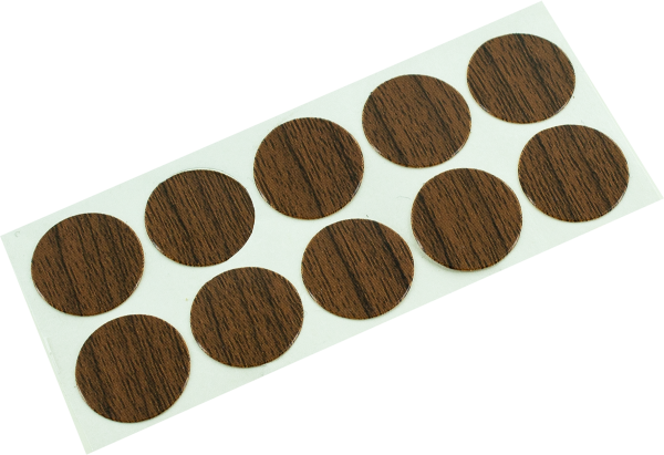 100 embellecedor para tornillos adhesivo en color marrón Ø 13 mm 100 embellecedor para tornillos adhesivo en color marrón Ø 13 mm