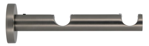1 Soporte a pared para 2 barras diámetro 20 mm Design MOBOIS acero gris Gun metal fijo 14.5 cm 1 Soporte a pared para 2 barras diámetro 20 mm Design MOBOIS acero gris Gun metal fijo 14.5 cm