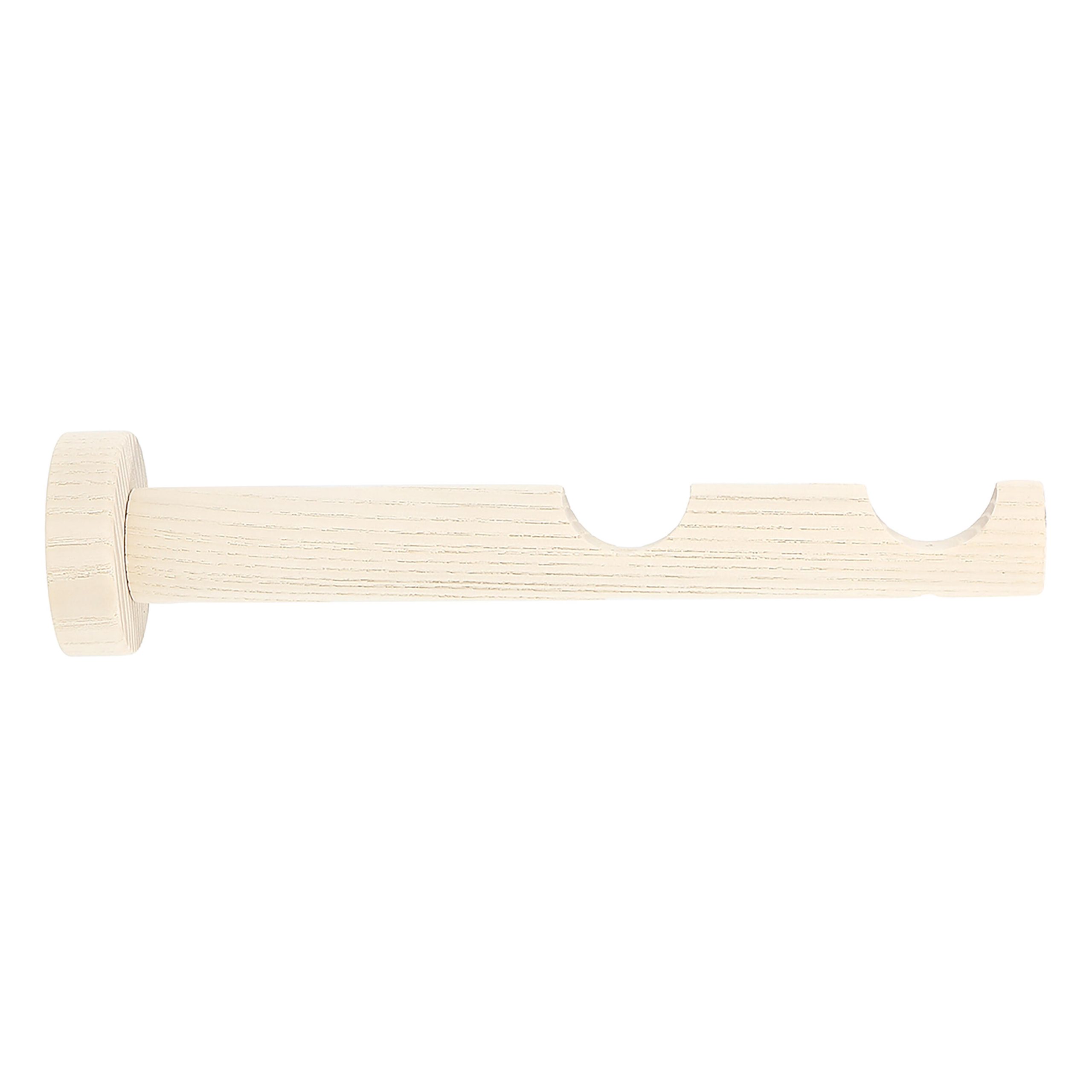 1 Soporte a pared para 2 barras diámetro 28 mm Bohème MOBOIS madera blanqueado fijo 13-22 cm
