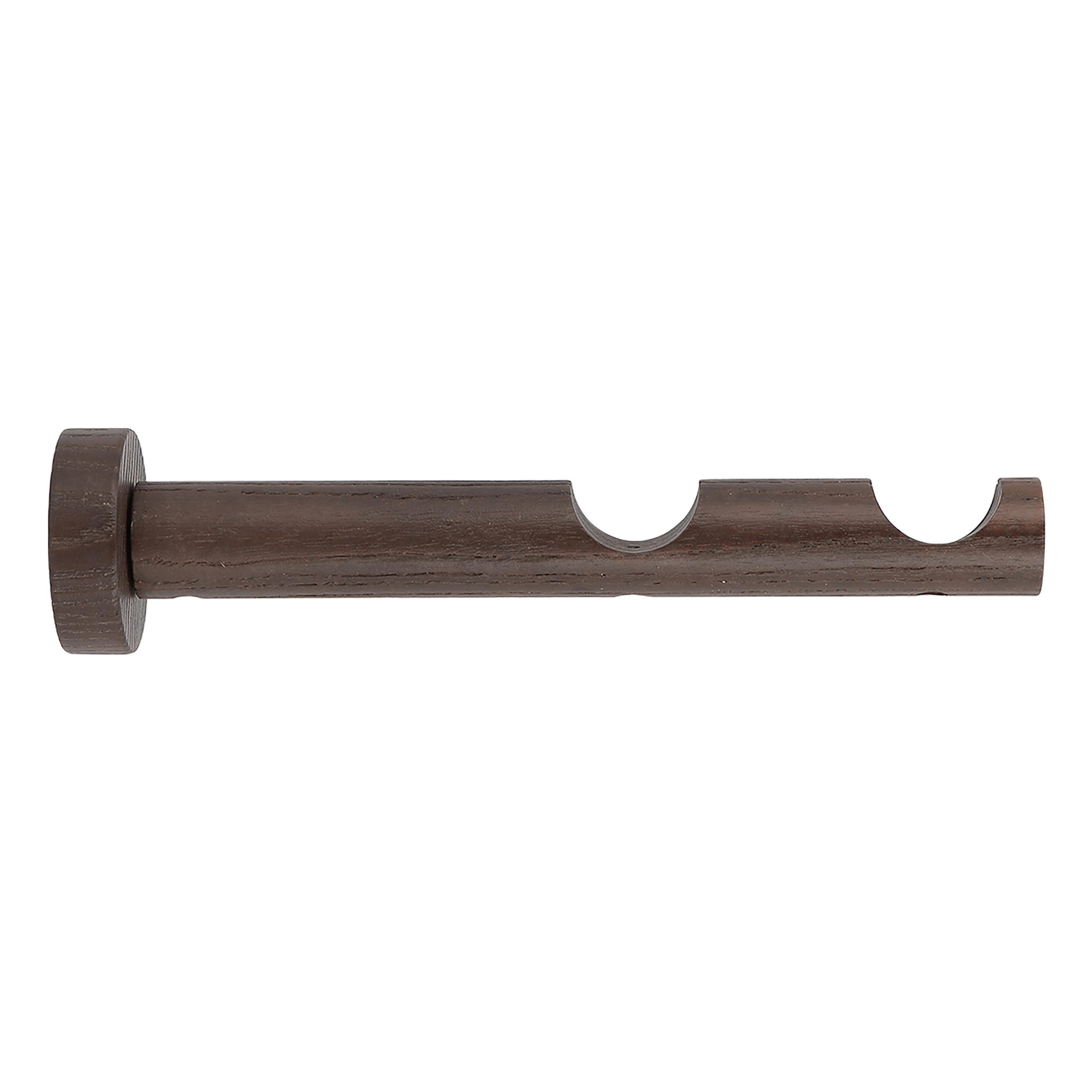 1 Soporte a pared para 2 barras diámetro 28 mm Bohème MOBOIS madera fijo 13-22 cm