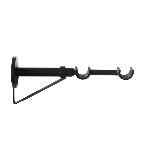 1 Soporte a pared para 2 barras diámetro 28 mm Design INSPIRE aluminio negro mate pintado extensible 13.5-27 cm 1 Soporte a pared para 2 barras diámetro 28 mm Design INSPIRE aluminio negro mate pintado extensible 13.5-27 cm
