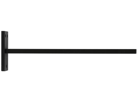 1 Soporte a pared para 2 barras diámetro 28 mm Industrial MOBOIS acero negro mate fijo 22 cm 1 Soporte a pared para 2 barras diámetro 28 mm Industrial MOBOIS acero negro mate fijo 22 cm