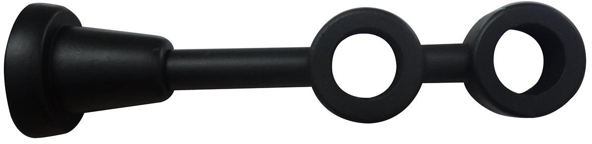 1 Soporte a pared para 2 barras diámetro 28 mm INSPIRE madera negro mate recortable 13-20 cm