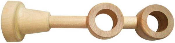 1 Soporte a pared para 2 barras diámetro 28 mm INSPIRE madera roble natural fijo 13-20 cm 1 Soporte a pared para 2 barras diámetro 28 mm INSPIRE madera roble natural fijo 13-20 cm