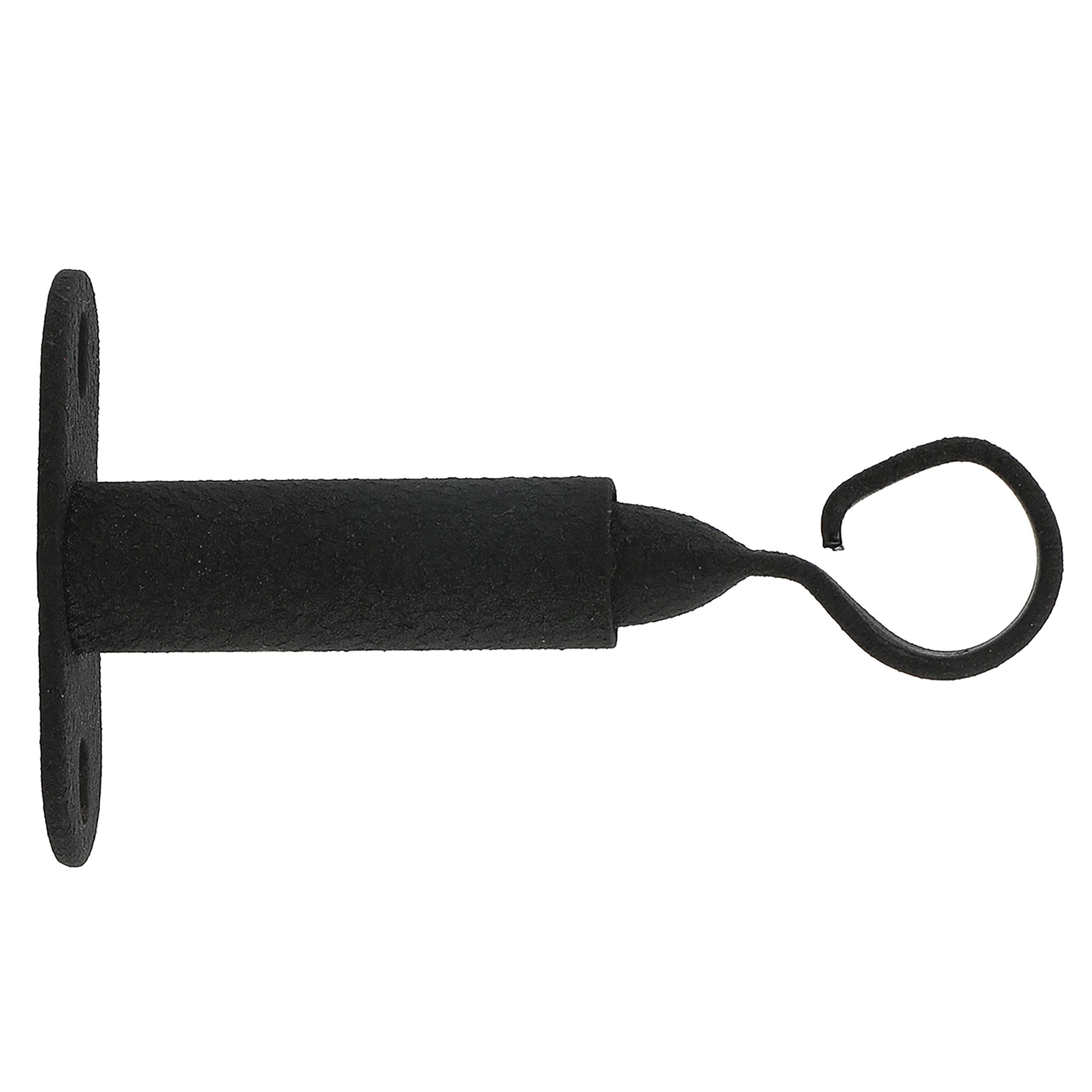 1 Soporte a pared para barra diámetro 20 mm Country charm MOBOIS acero black frost forja fijo 105-150 cm