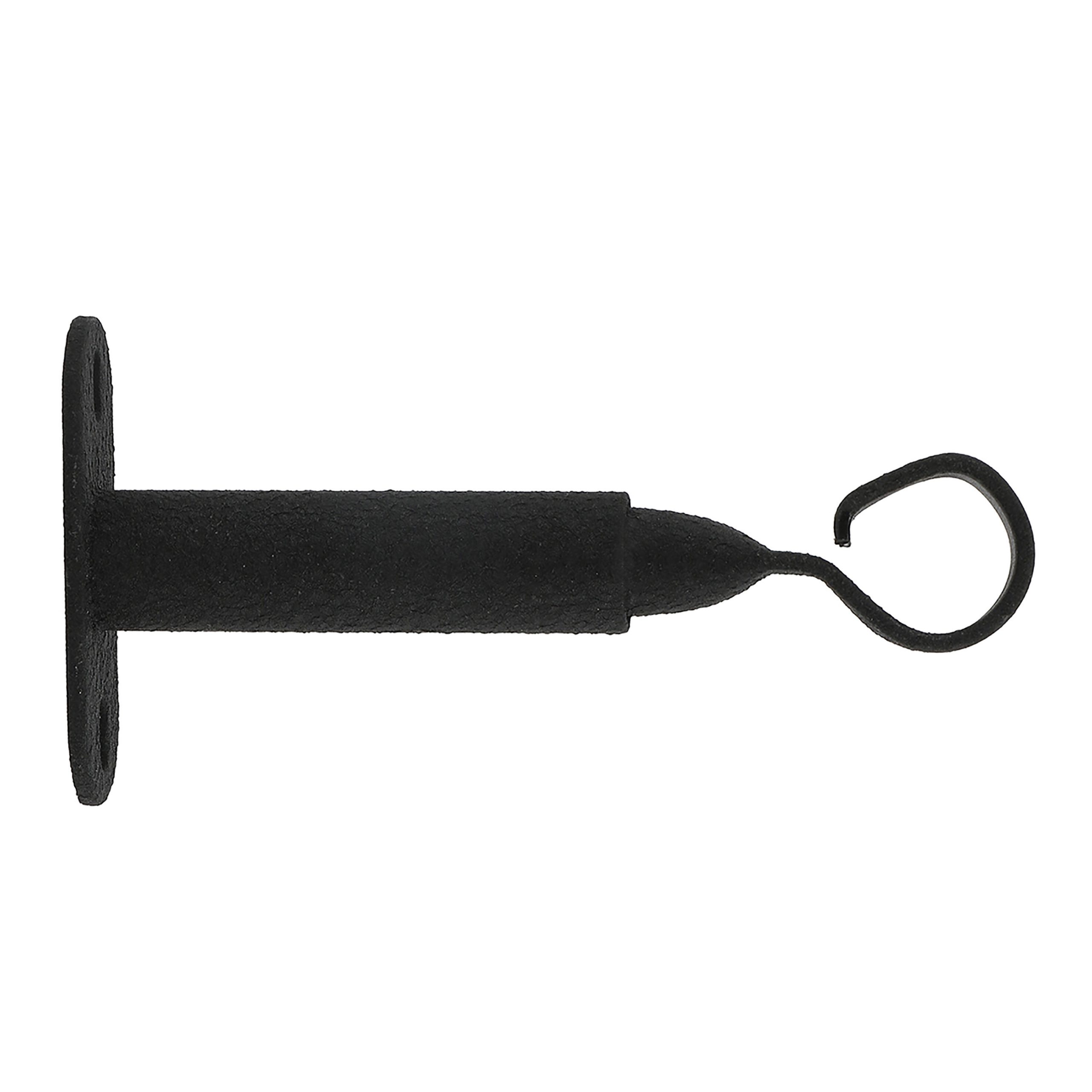 1 Soporte a pared para barra diámetro 20 mm Country charm MOBOIS acero BLACK FROST forja fijo 120-180 cm