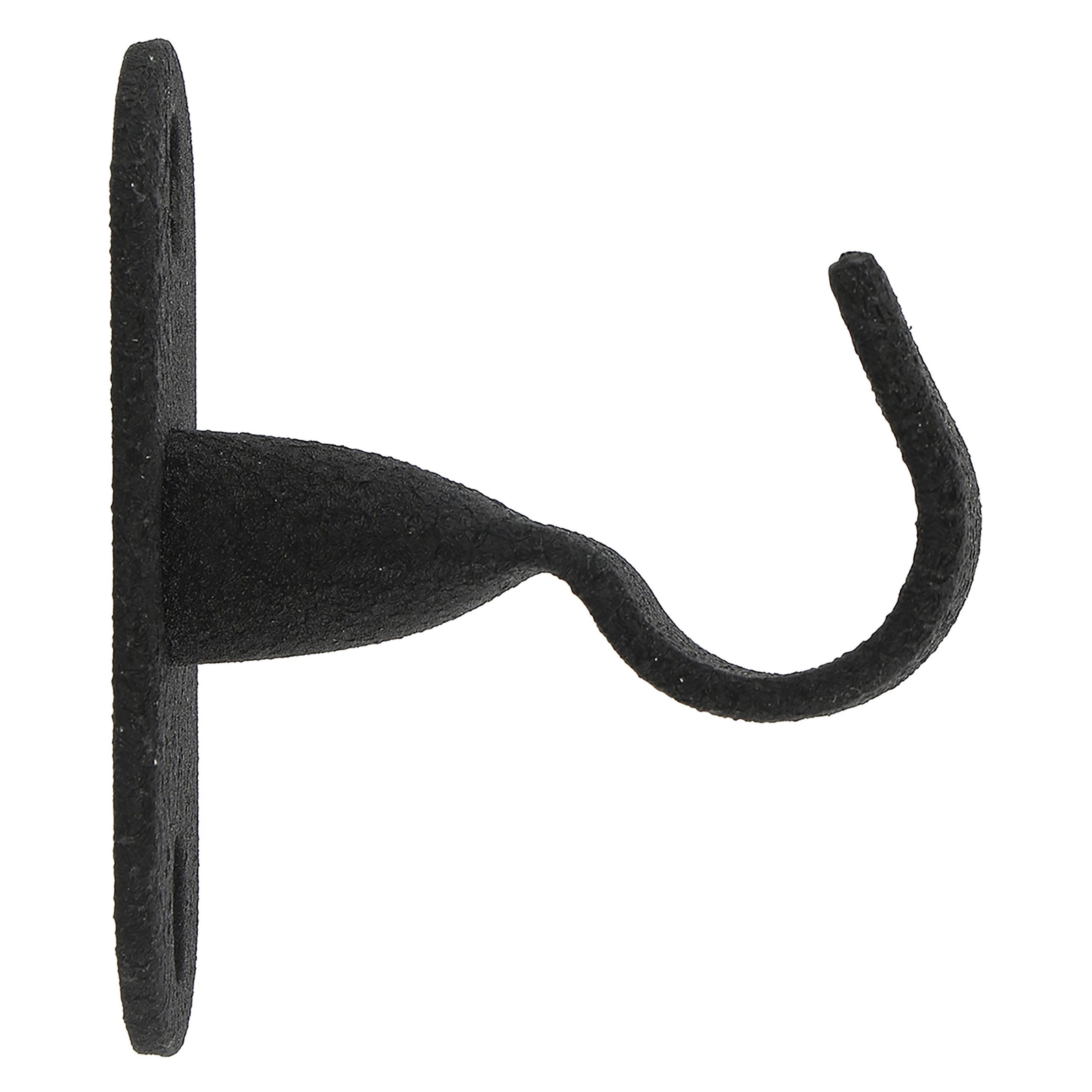1 Soporte a pared para barra diámetro 20 mm Country charm MOBOIS acero black frost forja fijo 45 cm