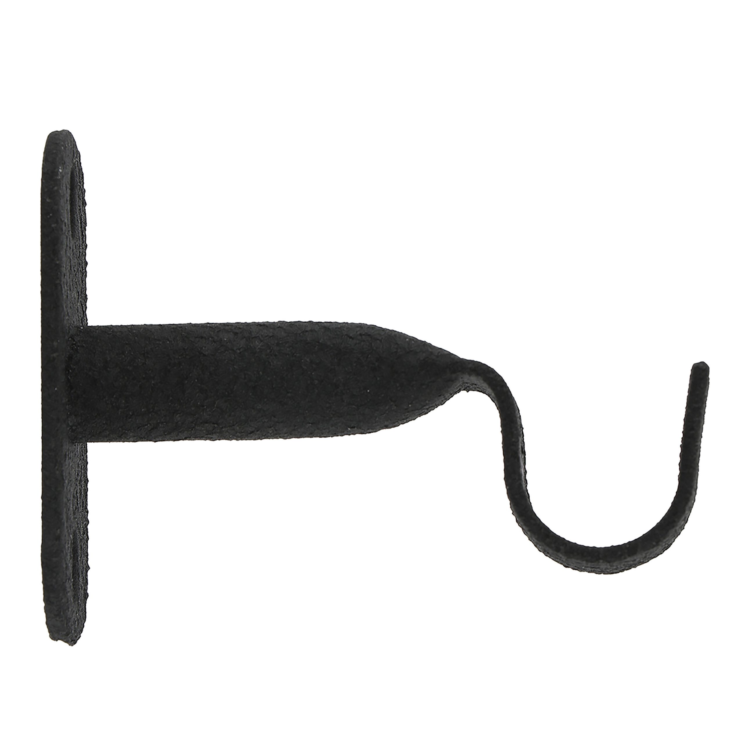 1 Soporte a pared para barra diámetro 20 mm Country charm MOBOIS acero BLACK FROST forja fijo 75 cm