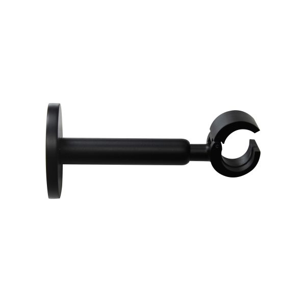 1 Soporte a pared para barra diámetro 28 mm Design INSPIRE aluminio negro mate pintado extensible 11.5-16 cm 1 Soporte a pared para barra diámetro 28 mm Design INSPIRE aluminio negro mate pintado extensible 11.5-16 cm