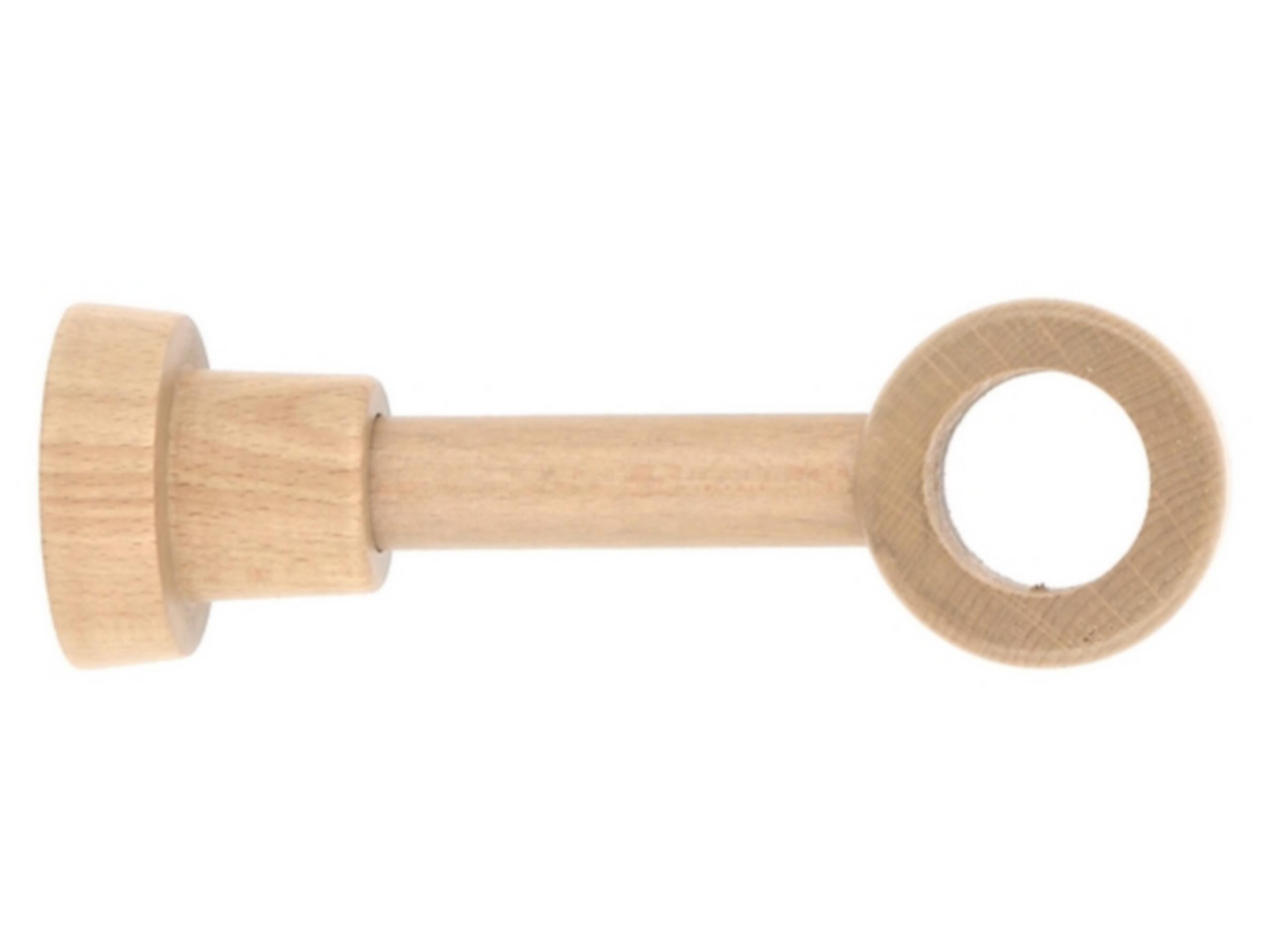 1 Soporte a pared para barra diámetro 28 mm INSPIRE madera roble natural extensible 8.5-13 cm