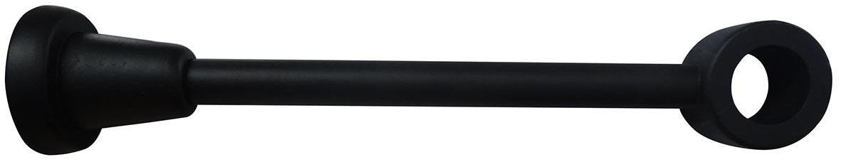 1 Soporte a pared para barra diámetro 28 mm madera negro mate recortable 30 cm