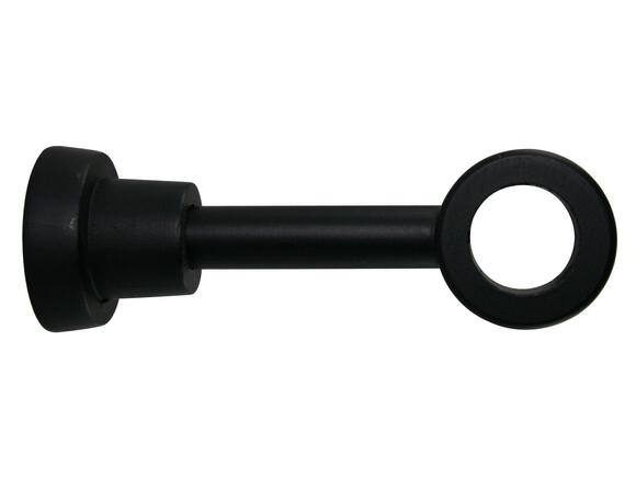 1 Soporte a pared para barra diámetro 28 mm madera negro mate recortable 8.5-13 cm 1 Soporte a pared para barra diámetro 28 mm madera negro mate recortable 8.5-13 cm
