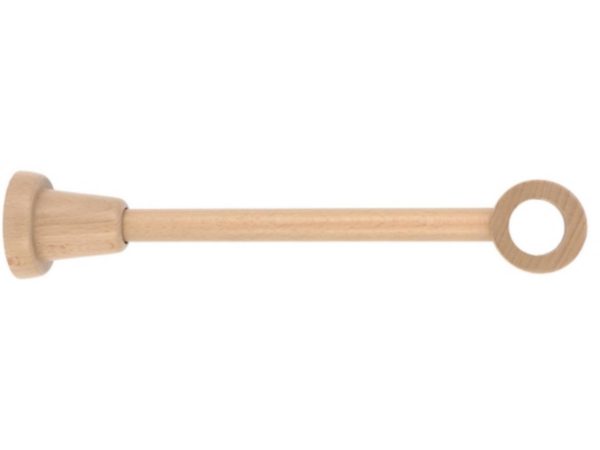 1 Soporte a pared para barra diámetro 28 mm madera roble natural recortable 8 cm 1 Soporte a pared para barra diámetro 28 mm madera roble natural recortable 8 cm