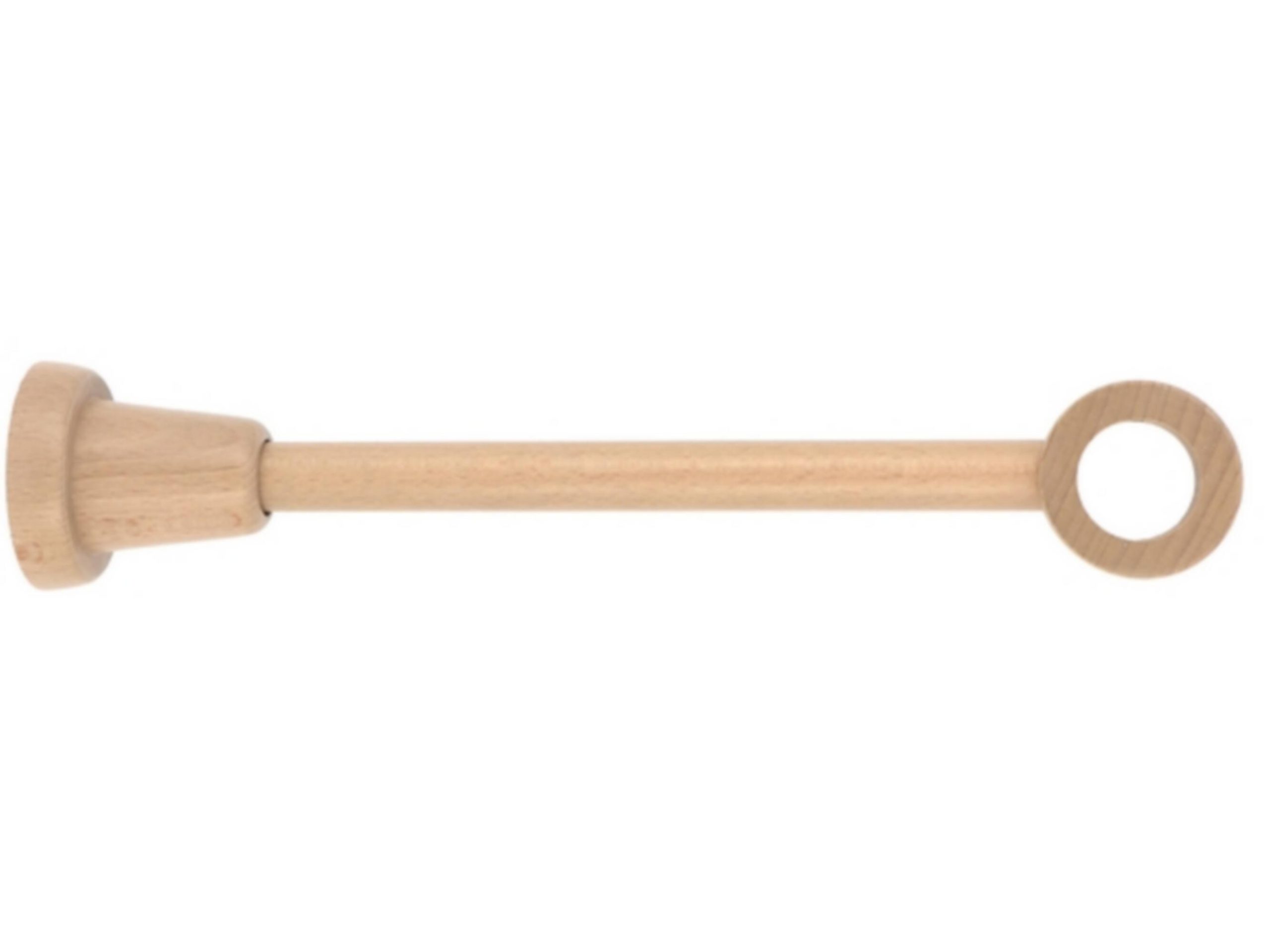 1 Soporte a pared para barra diámetro 28 mm madera roble natural recortable 8 cm
