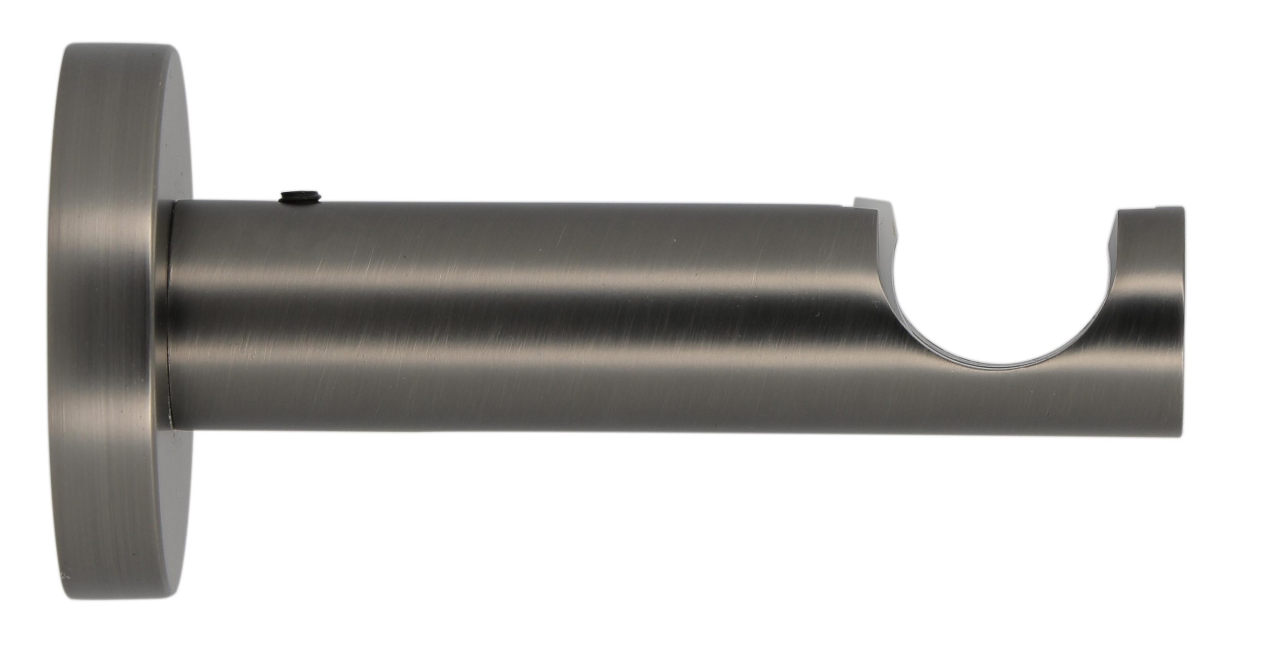 1 Soporte a techo MOBOIS para barra diámetro 28 mm Design acero gris Gun metal fijo 9.5 cm