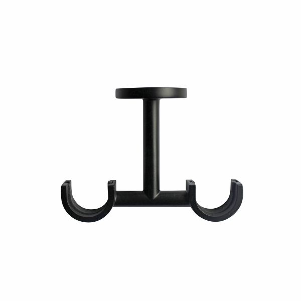 1 Soporte a techo para 2 barras diámetro 28 mm Design INSPIRE aluminio negro mate fijo 9-9.5 cm 1 Soporte a techo para 2 barras diámetro 28 mm Design INSPIRE aluminio negro mate fijo 9-9.5 cm