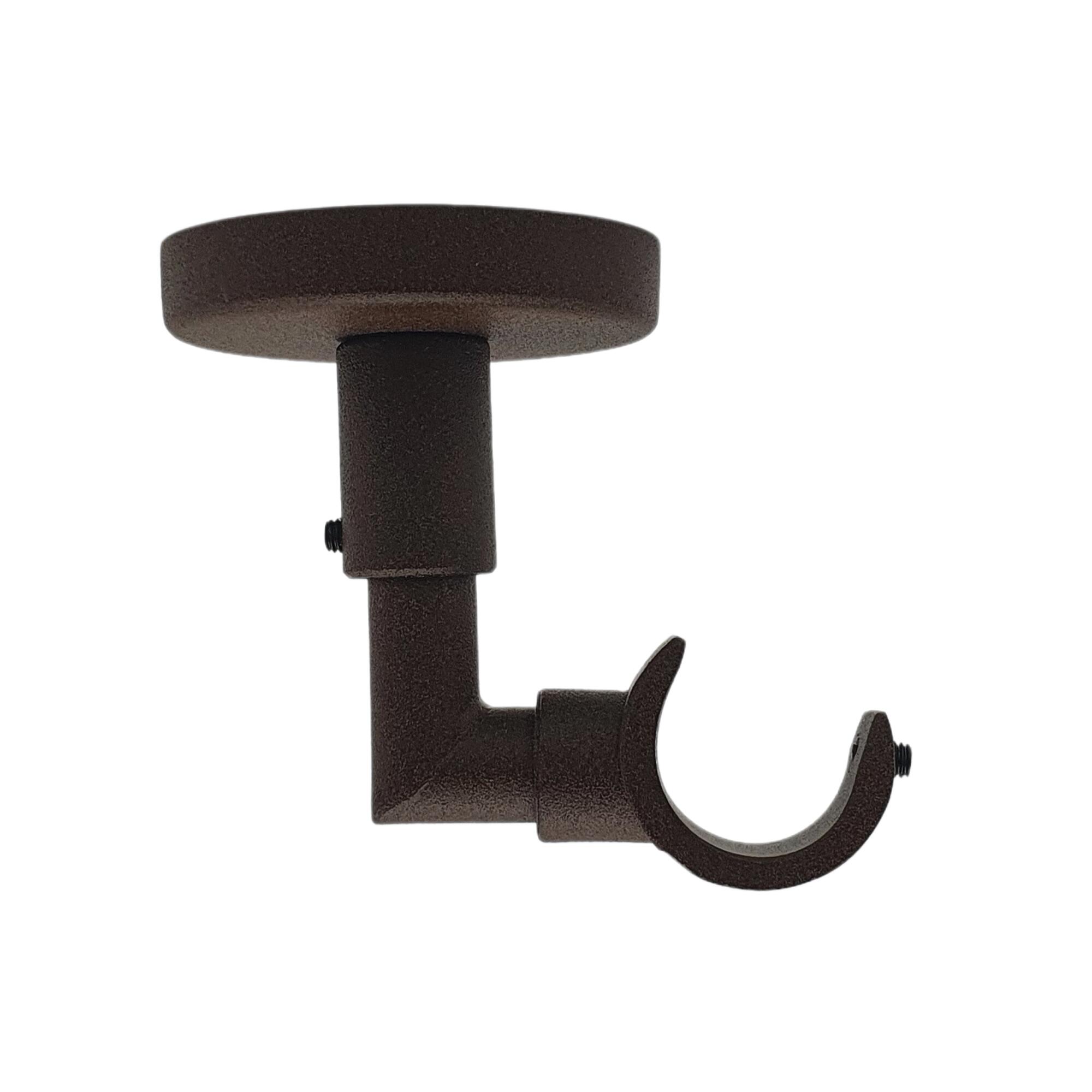 1 Soporte a techo para barra diámetro 20 mm Design hierro óxido oxidado fijo 7.5 cm