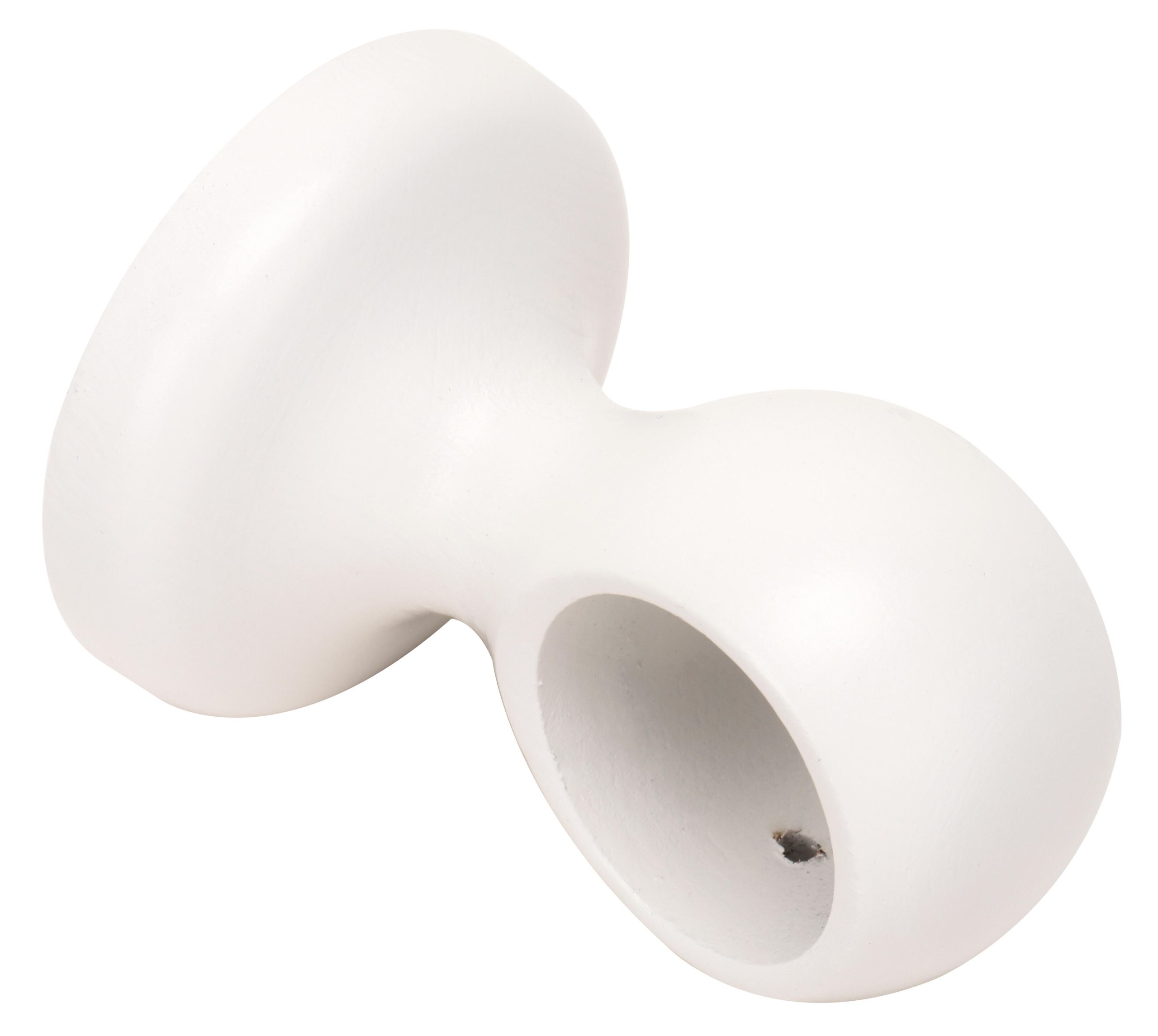 1 Soporte a techo para barra diámetro 20 mm Design madera Laque Blanc fijo 4.2 cm