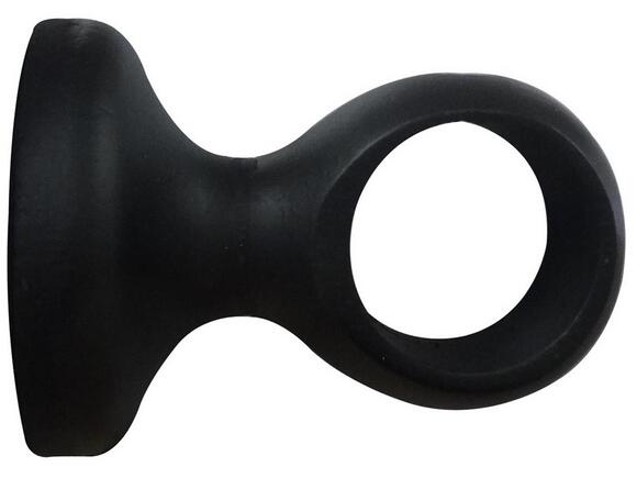 1 Soporte a techo para barra diámetro 28 mm INSPIRE madera negro mate fijo 5 cm