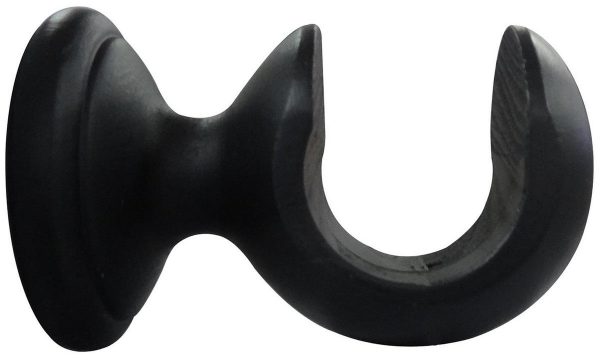 1 Soporte a techo para barra diámetro 28 mm madera negro mate fijo 5 cm 1 Soporte a techo para barra diámetro 28 mm madera negro mate fijo 5 cm