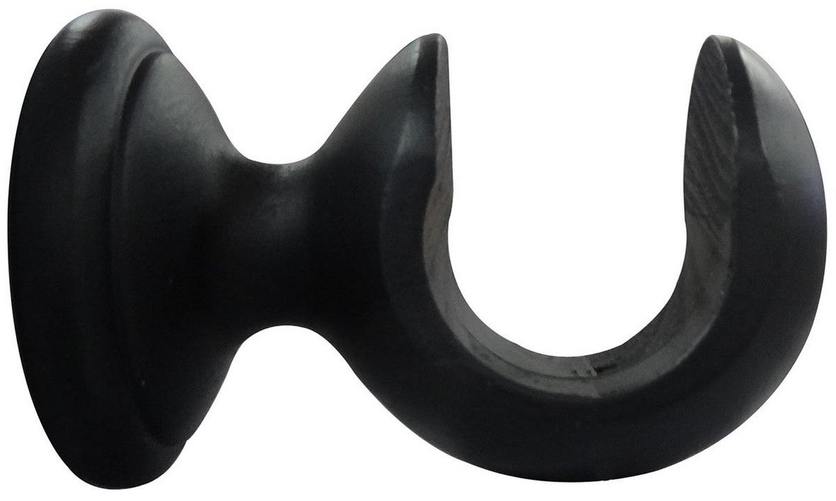 1 Soporte a techo para barra diámetro 28 mm madera negro mate fijo 5 cm