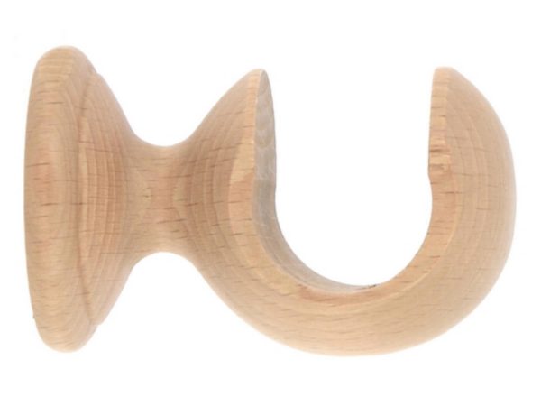 1 Soporte a techo para barra diámetro 28 mm madera roble natural fijo 5 cm 1 Soporte a techo para barra diámetro 28 mm madera roble natural fijo 5 cm