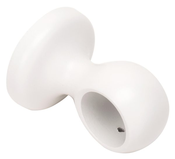 1 Soporte a techo y a pared para barra diámetro 28 mm Design madera Laque Blanc fijo 5 cm 1 Soporte a techo y a pared para barra diámetro 28 mm Design madera Laque Blanc fijo 5 cm