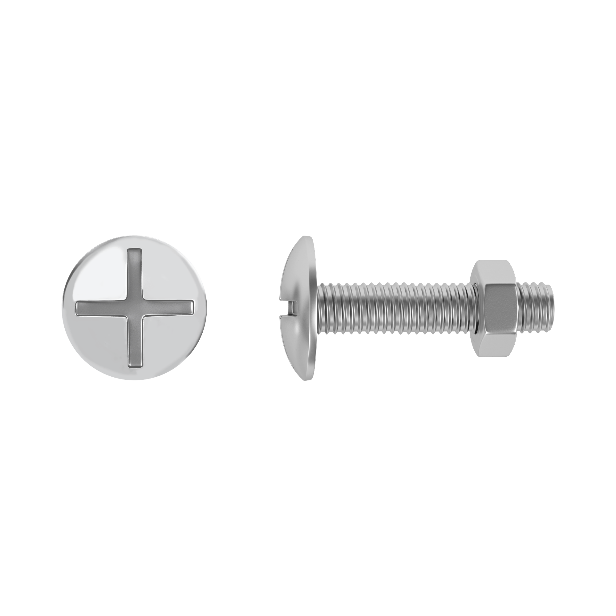 12 Tornillo de métrica cabeza redonda phillips de acero , Ø 5 x L.20 mm