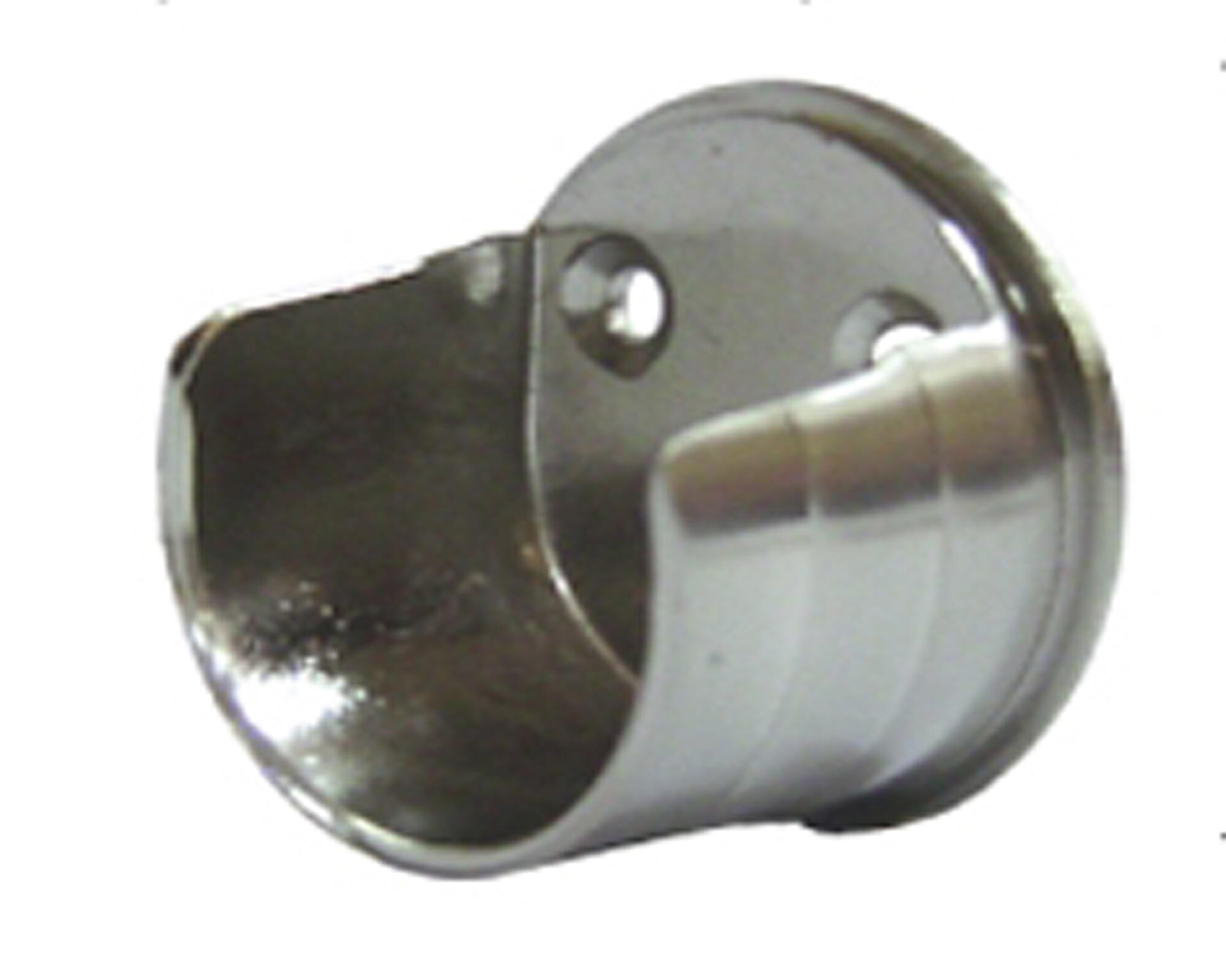 1 Soporte entre 2 paredes para barra diámetro 30 mm Design hierro cromo mate cromado 2 cm