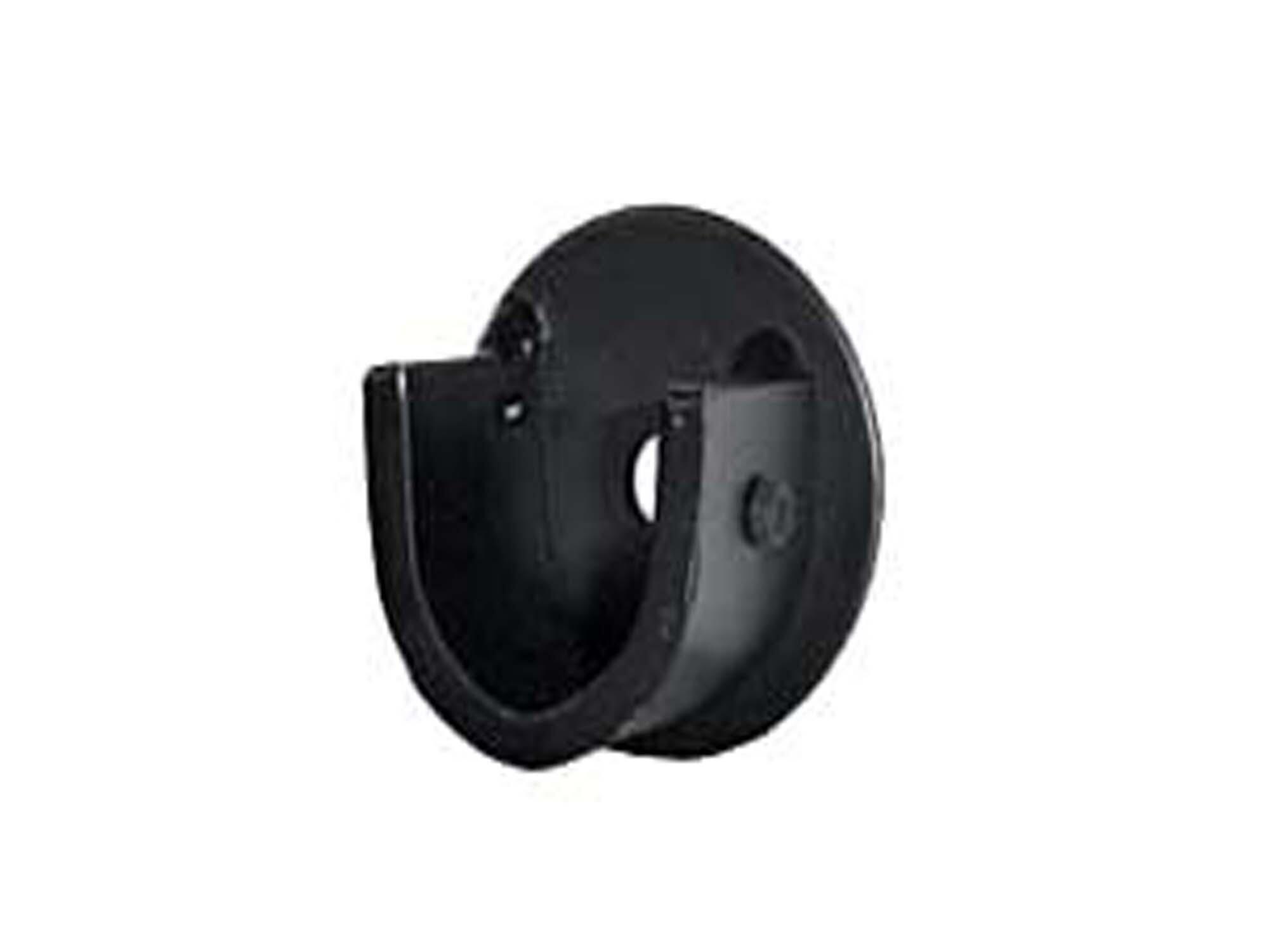 1 Soporte entre 2 paredes para barra diámetro 30 mm Design hierro negro mate barnizado fijo 3 cm