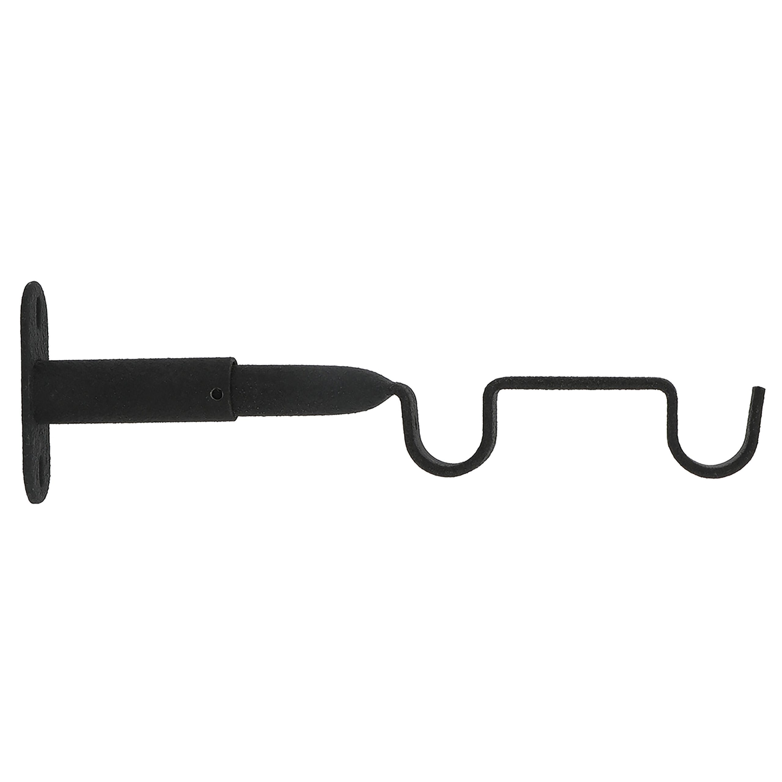 1 Soporte extensible a pared para 2 barras diámetro 20 mm Country charm MOBOIS acero black frost forja fijo 135-215 cm