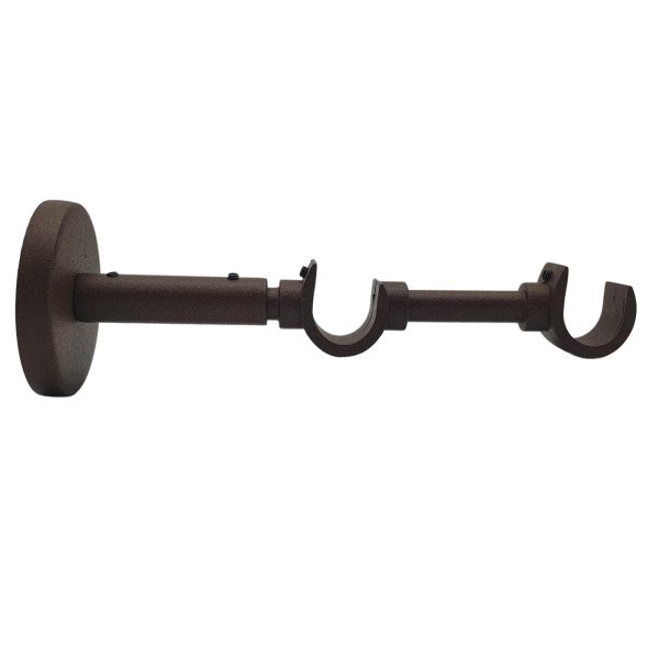 1 Soporte extensible a pared para 2 barras diámetro 20 mm Design hierro óxido oxidado extensible 18.7-21.7 cm 1 Soporte extensible a pared para 2 barras diámetro 20 mm Design hierro óxido oxidado extensible 18.7-21.7 cm