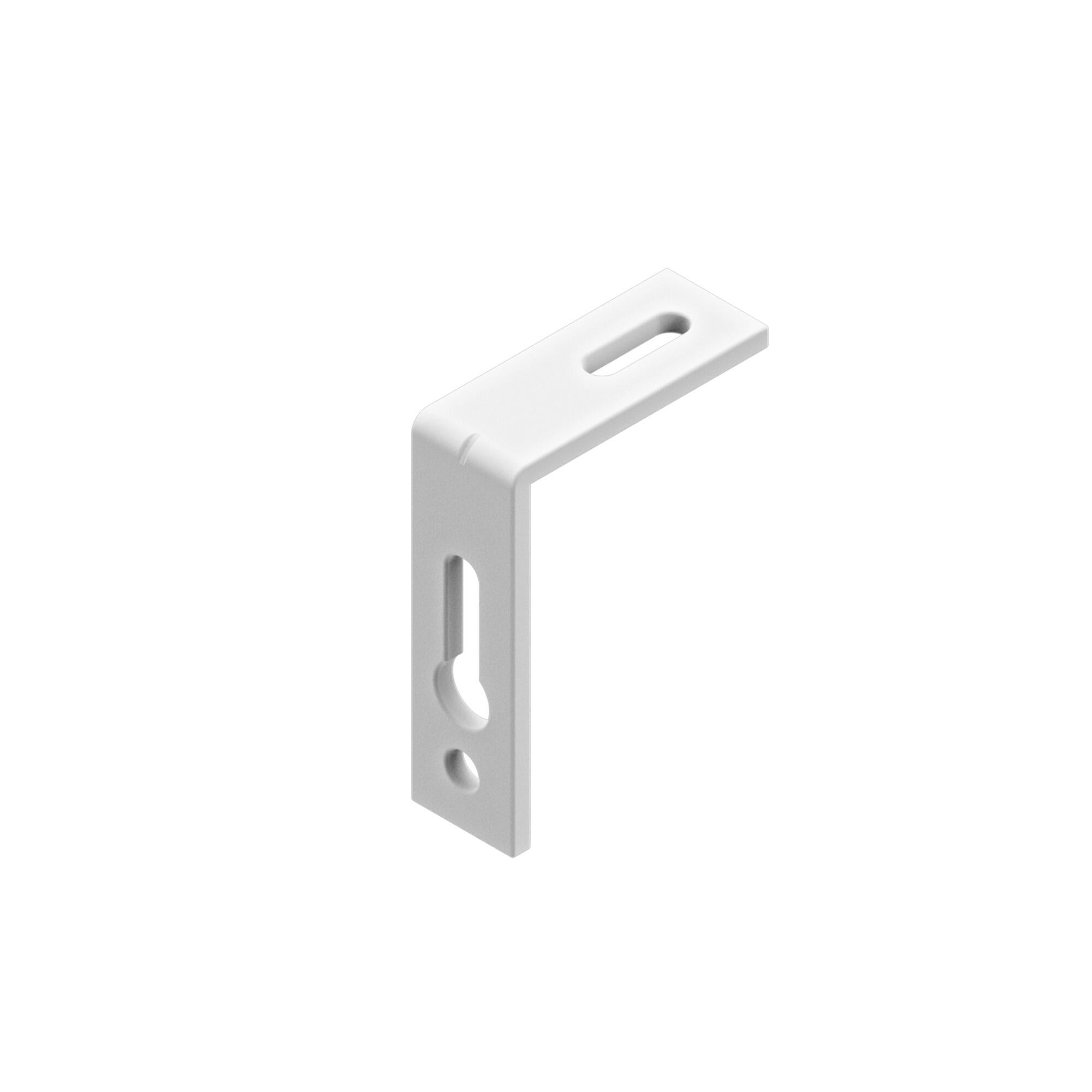 1 Escuadra a techo y pared para barra diámetro 7 mm Design MURTRA acero blanco pintado 15 cm