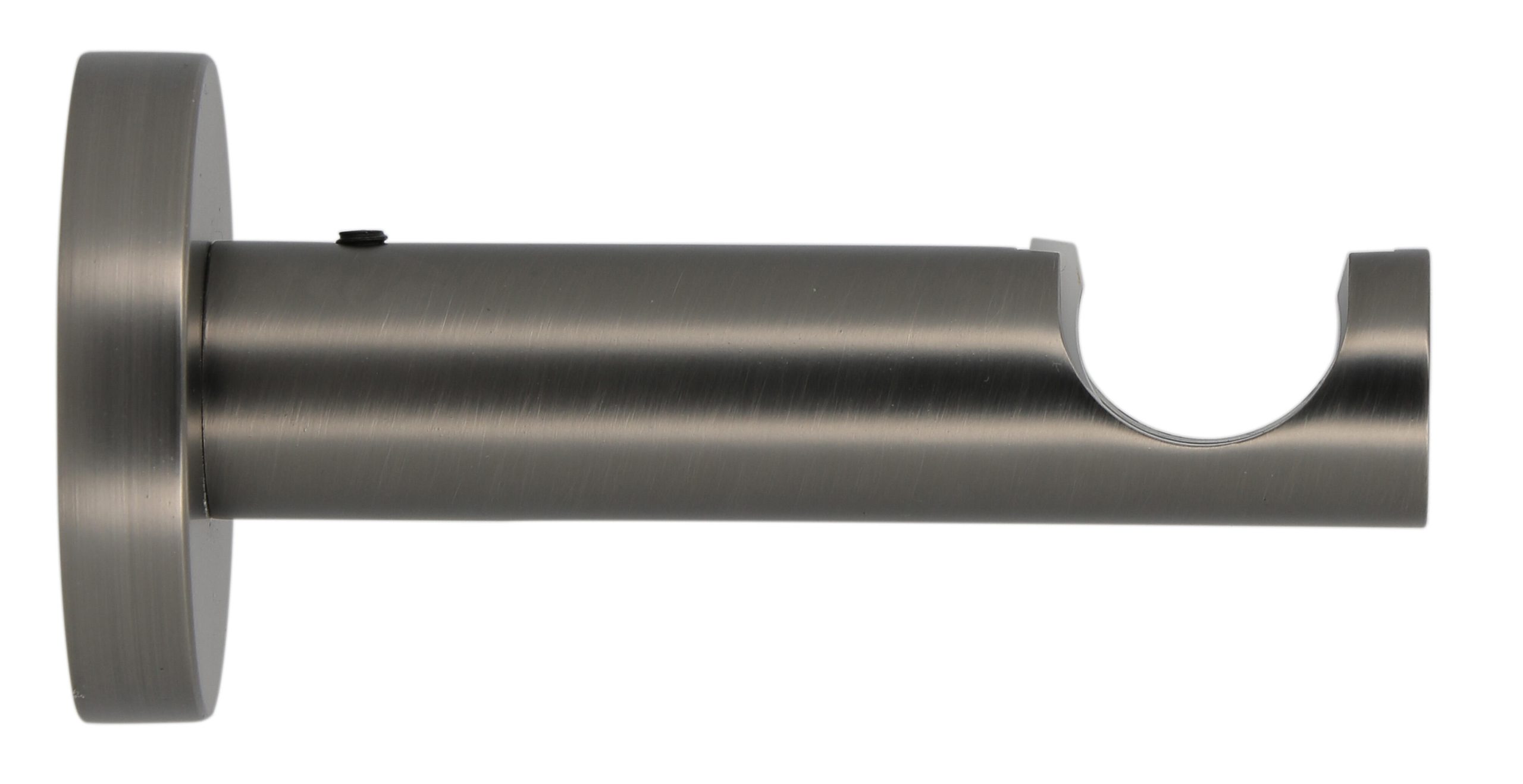 1 Soporte techo pared para barra diámetro 20 mm Design MOBOIS acero gris Gun metal fijo 8 cm