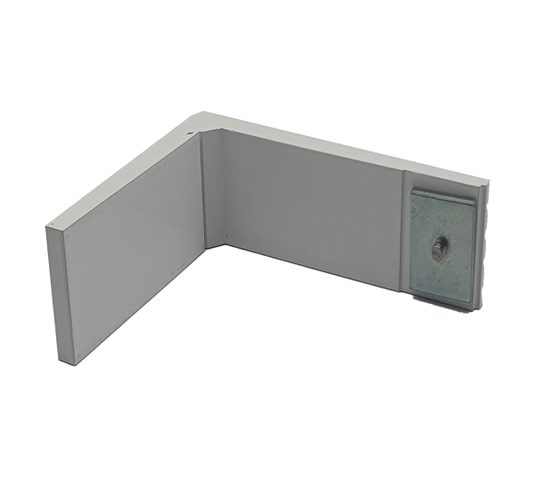 1 Escuadra pared aluminio blanco fijo 8 cm 1 Escuadra pared aluminio blanco fijo 8 cm