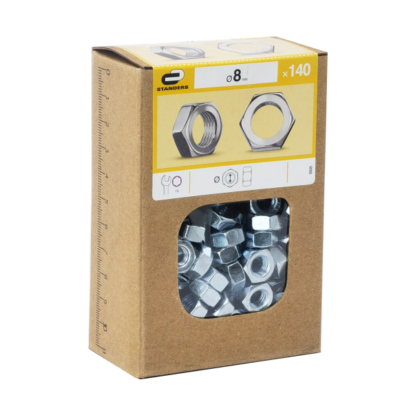 140 tuerca hexagonal de acero cincado Ø 8 mm