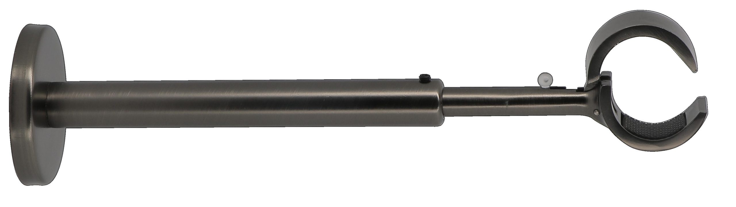 1 Soporte techo pared para barra diámetro 28 mm Design MOBOIS acero gris Gun metal extensible 19.5-30 cm