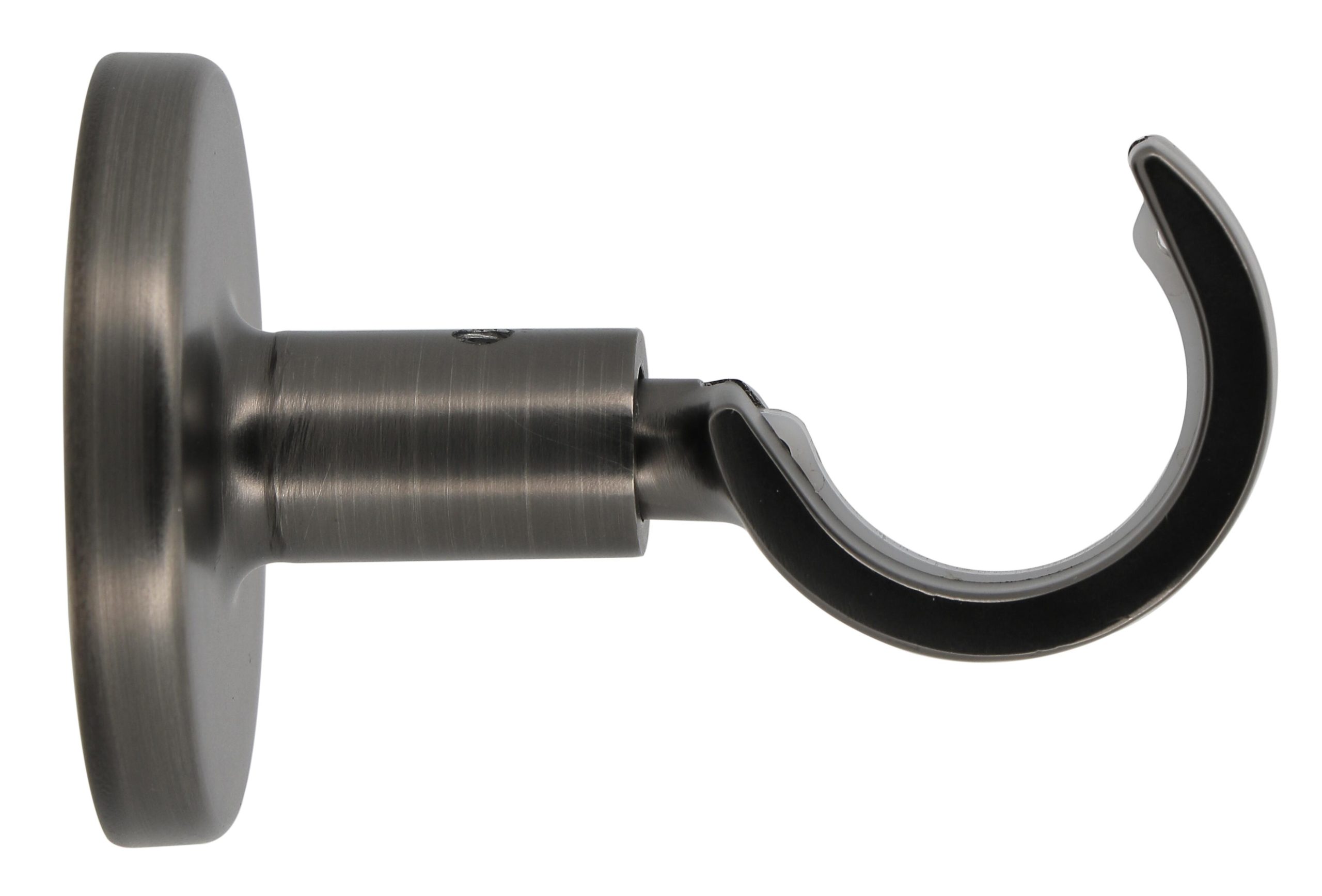1 Soporte techo pared para barra diámetro 28 mm Design MOBOIS acero gris Gun metal fijo 6 cm