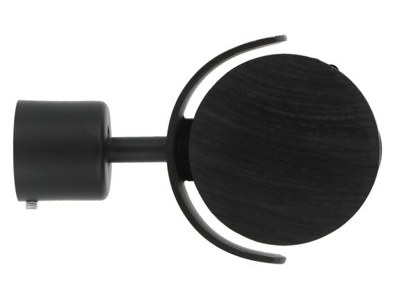 1 Terminal para barra de cortina Atelier Industrial MOBOIS madera negro mate para barra diámetro 28 mm