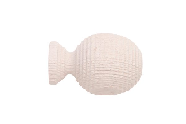 1 Terminal para barra de cortina Bola raya decapé Country charm INSPIRE madera blanco decapado 1 Terminal para barra de cortina Bola raya decapé Country charm INSPIRE madera blanco decapado
