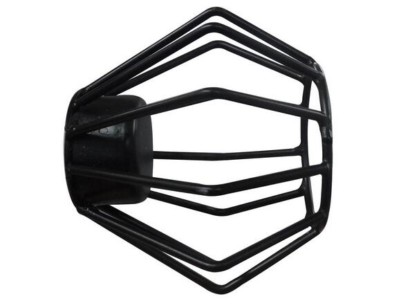 1 Terminal para barra de cortina Pantalla polígono INSPIRE acero negro mate para barra diámetro 28 mm