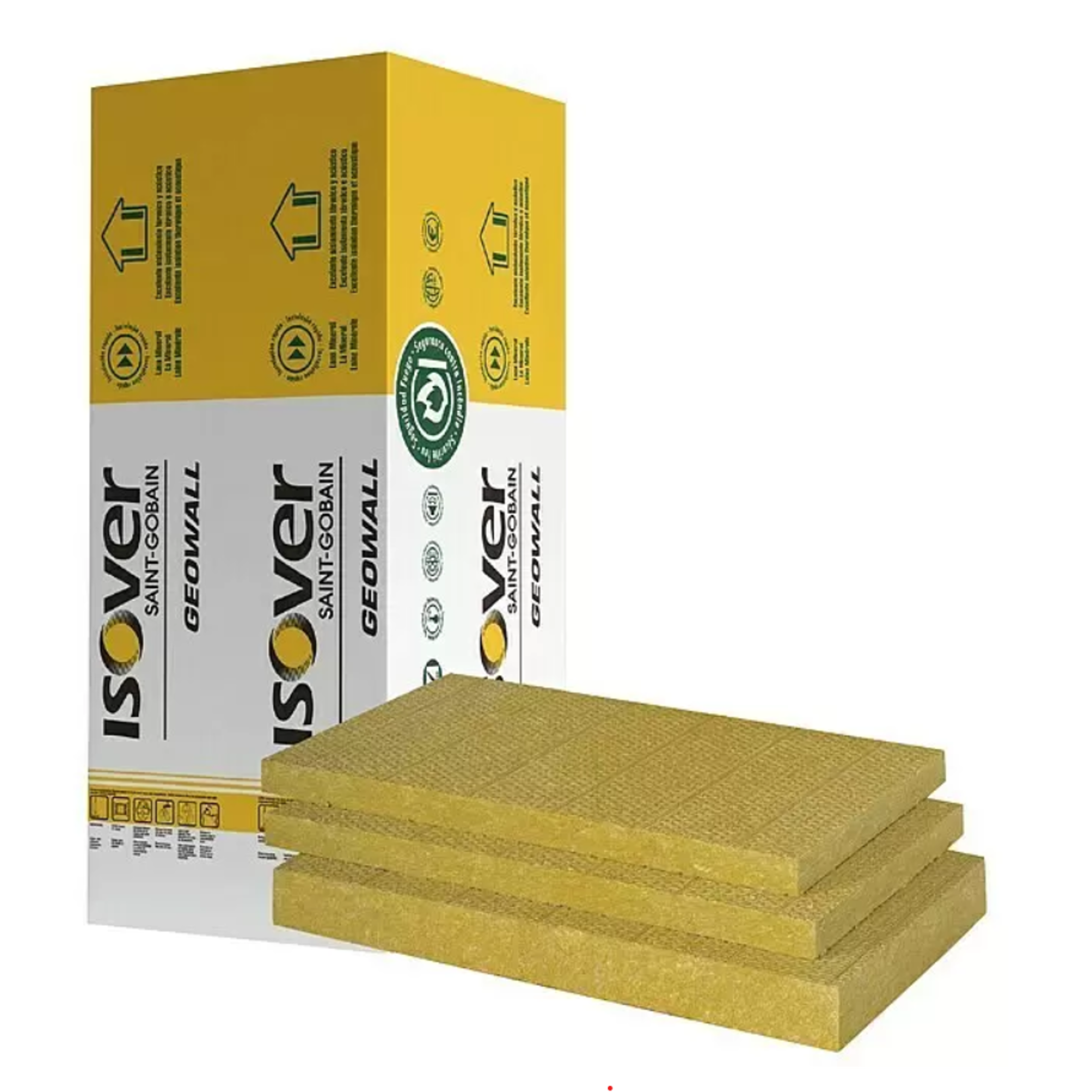 15 uds de paneles Lana de roca ISOVER GEOWALL 35 Espesor 40mm 1.35x0.4m R=1,1