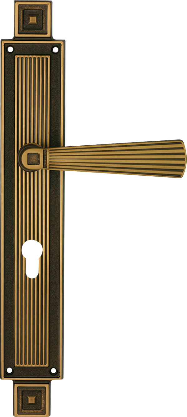 1/2 Juego de manilla de placa de puerta 1055Pl0Ybm de latón 1/2 Juego de manilla de placa de puerta 1055Pl0Ybm de latón