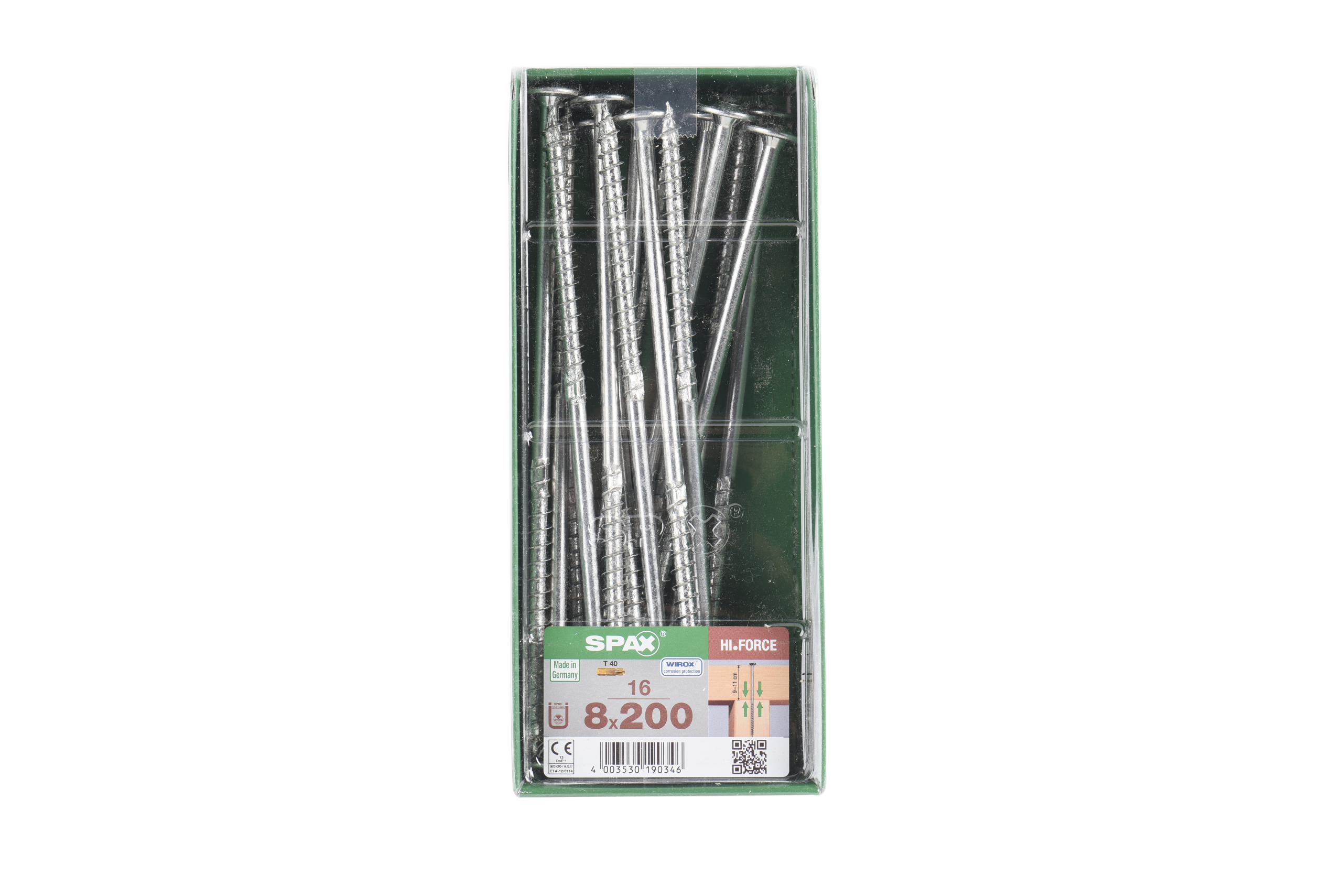16 Tornillo para madera SPAX T-star+ con cabeza ancha, ø 8 x L. 200 mm